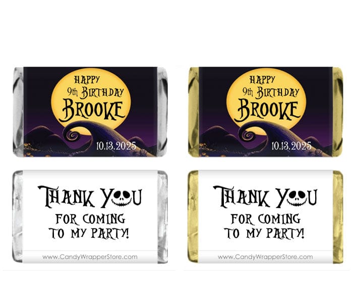 Miniature Nightmare Before Christmas Birthday Candy Bar Wrapper Party Favors BD520