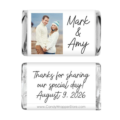 Miniature Photo Wedding Candy Bar Wrappers Miniature Photo Wedding Candy Bar Wrappers Miniature Size Wrapper WA402