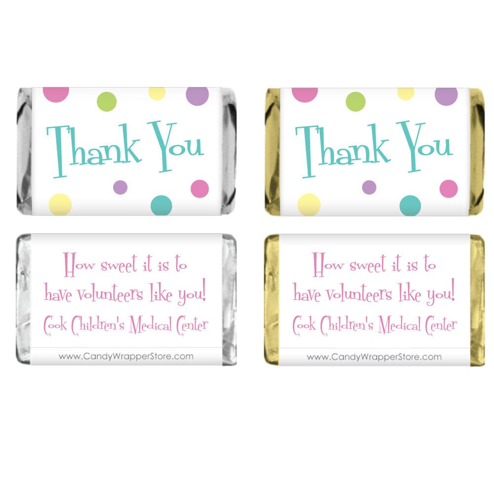 Miniature Thank You Wrappers- MINITY283 Thank You Miniature Candy Bar Wrappers TY283