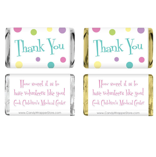 Miniature Thank You Wrappers- MINITY283 Thank You Miniature Candy Bar Wrappers TY283