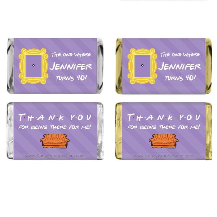 Miniature The One Where Friends Theme Birthday Personalized Candy Bar Wrapper - MINIBD435 Miniature The One Where Friends Theme Birthday Personalized Candy Bar Wrapper Party Favors BD435