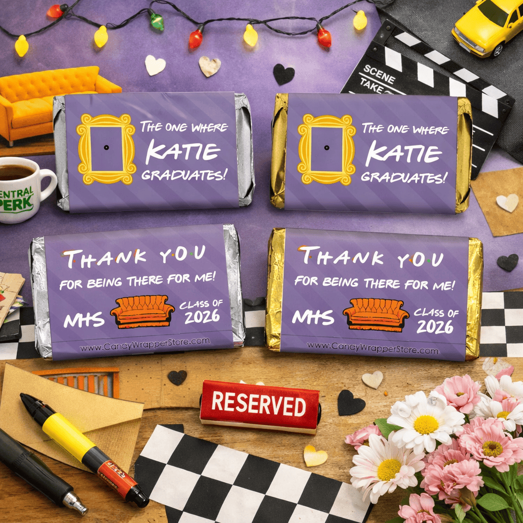 Miniature The One Where Friends Theme Graduation Candy Bar Wrapper Miniature The One Where Friends Theme Graduation Candy Bar Wrapper Party Favors grad435
