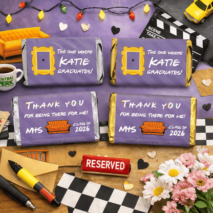 Miniature The One Where Friends Theme Graduation Candy Bar Wrapper Miniature The One Where Friends Theme Graduation Candy Bar Wrapper Party Favors grad435