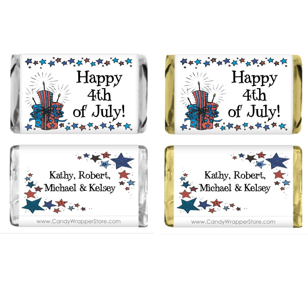 MINIIND201 - Miniature 4th of July Stars Wrappers Miniature 4th of July Stars Wrappers IND201