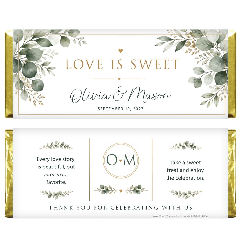 Modern Romance Wedding Personalized Candy Bar Wrapper Modern Romance Wedding Personalized Candy Bar Wrapper wa495