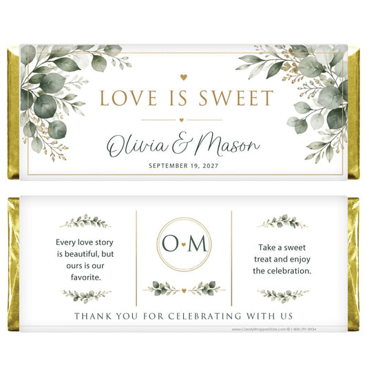 Modern Romance Wedding Personalized Candy Bar Wrapper Modern Romance Wedding Personalized Candy Bar Wrapper wa495