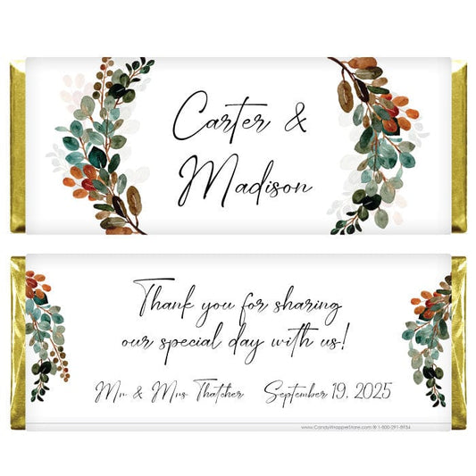 Moody Boho Wedding Candy Bar Wrapper - WA408 Moody Boho Wedding Candy Bar Wrapper Wedding Favors WA408