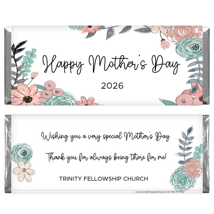 Mother's Day Watercolor Spring Floral Candy Bar Wrapper Mother's Day Watercolor Spring Floral Candy Bar Wrapper md4