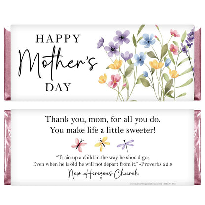 Mother's Day Wild Flowers Candy Wrappers Mother's Day Wild Flowers Candy Wrappers md204