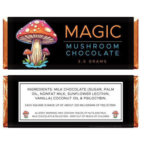 Mushroom Chocolate Bar Wrapper and Foil - MUSH200 Cannabis Chocolate Bar Wrapper and Foil Candy & Chocolate cannabis