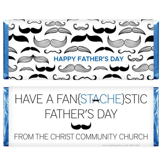 Mustache Fathers Day Candy Bar Wrapper Party Favors FD221