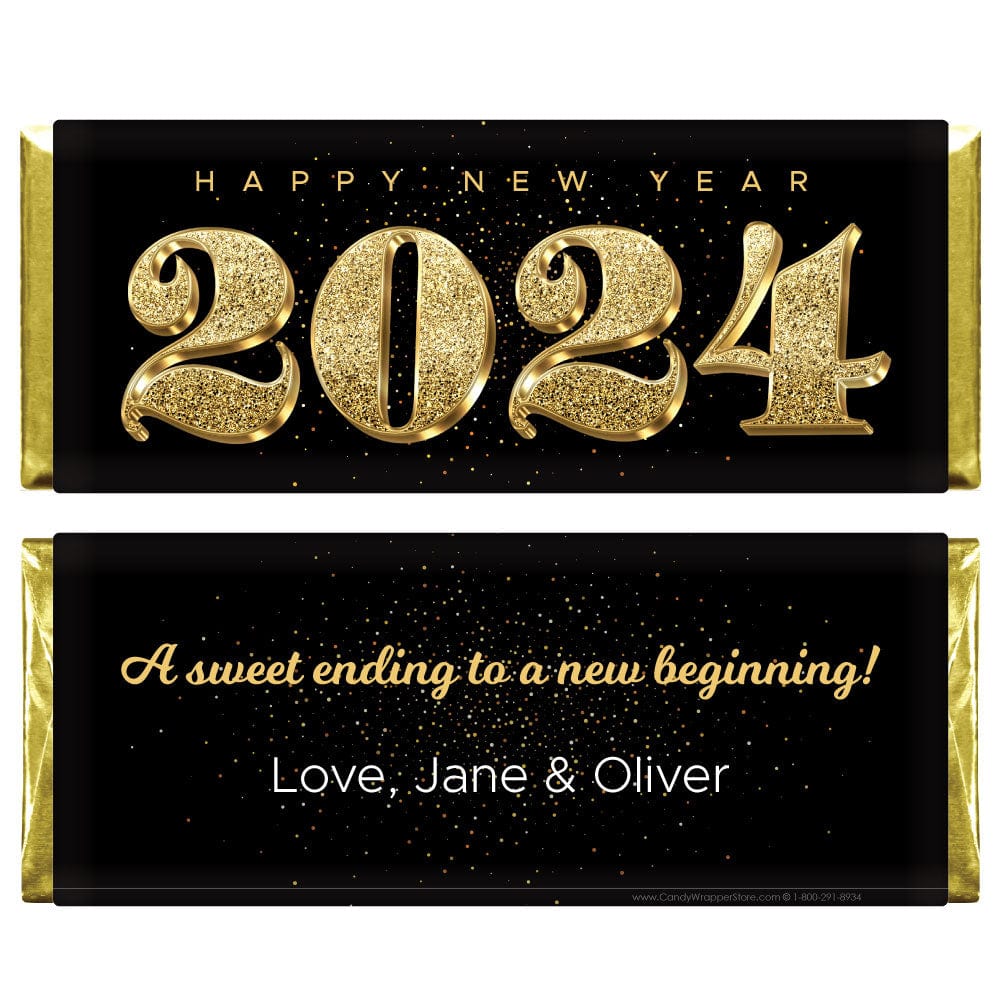 Glitter 2024 New Years Candy Bar Wrapper – Candy Wrapper Store