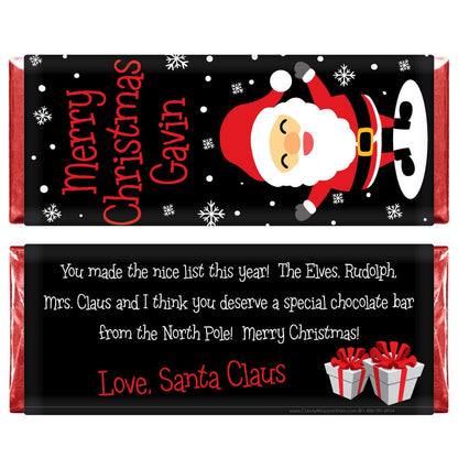 Personalized Christmas Santa Candy Bar with Your Childs Name Personalized Christmas Santa Candy Bar with Your Childs Name Santa Bar