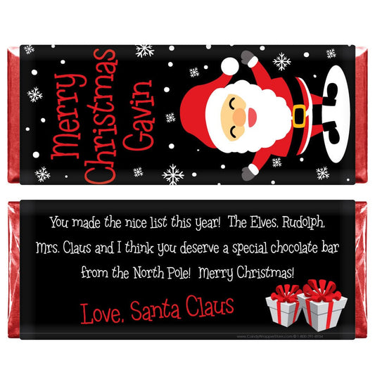 Personalized Christmas Santa Candy Bar with Your Childs Name Personalized Christmas Santa Candy Bar with Your Childs Name Santa Bar