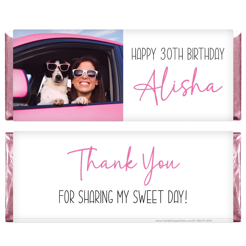 Personalized Photo Birthday Candy Bar Wrapper – Candy Wrapper Store