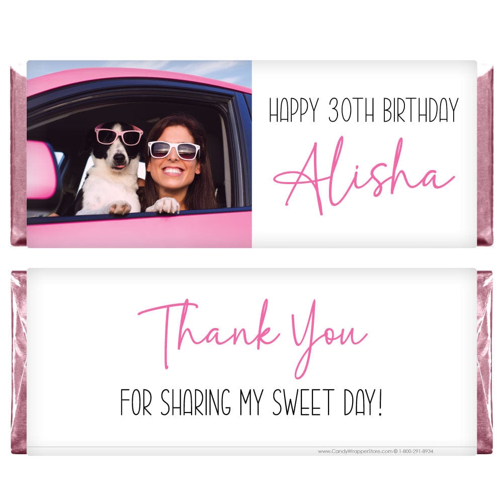 Personalized Photo Birthday Candy Bar Wrapper - BD524 Personalized Photo Birthday Candy Bar Wrapper Candy Wrappers BD524