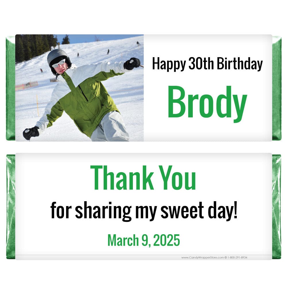 Personalized Photo Birthday Candy Bar Wrapper - BD525 Personalized Photo Birthday Candy Bar Wrapper Candy Wrappers BD525