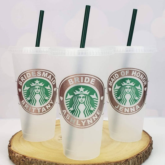 Personalized Starbucks 24 oz Venti Reusable Cold Cup with Custom Vinyl Decal or Decal Only Tumblers Candy Wrapper Store