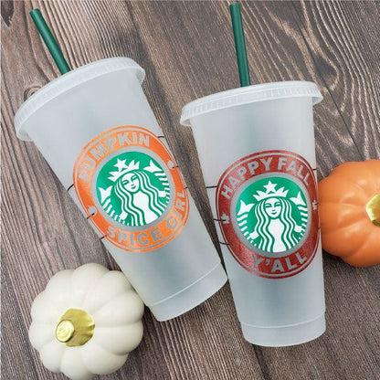 Personalized Starbucks 24 oz Venti Reusable Cold Cup with Custom Vinyl Decal or Decal Only Tumblers Candy Wrapper Store