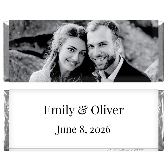 Picture Perfect Wedding Candy Bar Wrapper - WA410 Picture Perfect Personalized Wedding Candy Bar Wrapper  Regular Size Wrapper WA410