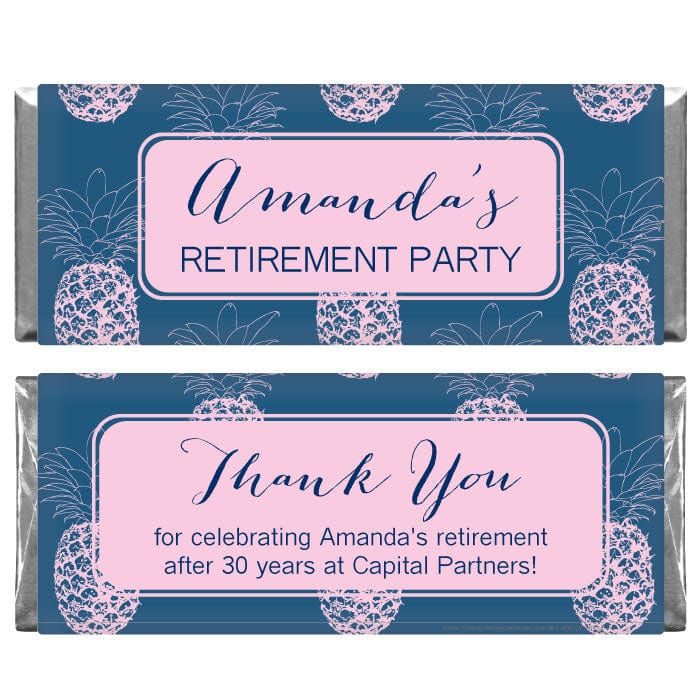 RET209 - Aloha Pineapple Retirement Party Candy Bar Wrapper Aloha Pineapple Retirement Candy Bar Wrapper Candy Wrapper Store