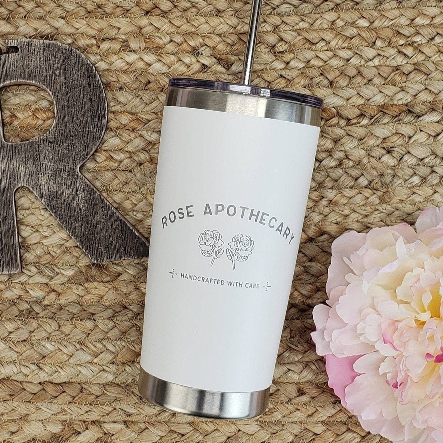 Rose Apothecary Laser Engraved Tumbler with Name on the Back Candy Wrapper Store