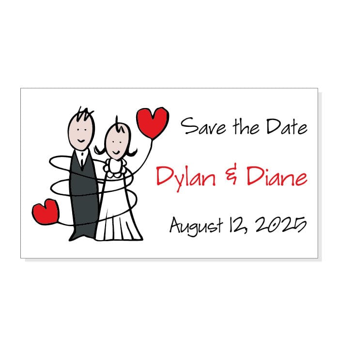Save the Date Bride and Groom Wedding Magnets wa201