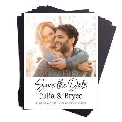 Save the Date Photo Extra Large 4.25 x 5.5 inch Wedding Magnets Wedding Polaroid Picture Save the Date Magnet Candy Wrapper Store