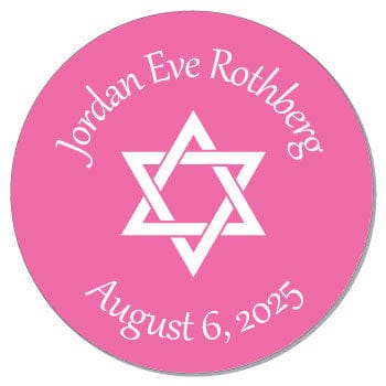 SBAT204 - Bat Mitzvah Star Stickers Bat Mitzvah Star Stickers BAT204