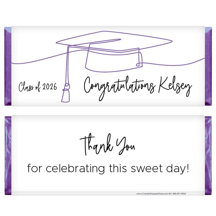 Scribble Graduation Hat Candy Bar Wrappers Scribble Graduation Hat Candy Bar Wrappers Candy Wrappers GRAD262