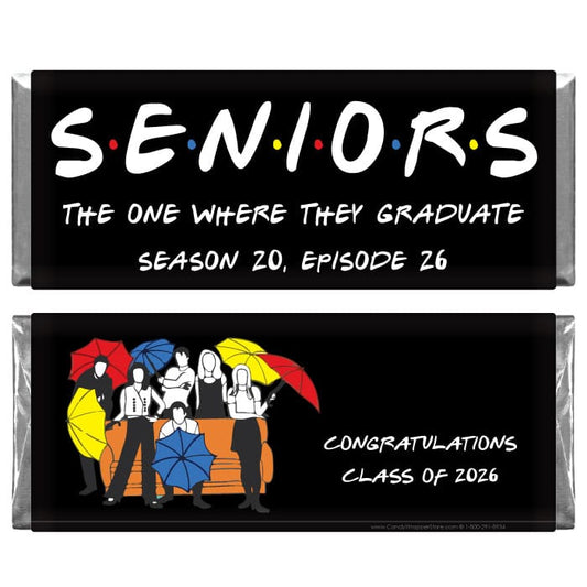 SENIORS The One Where They Graduate Friends Theme Candy Bars SENIORS The One Where They Graduate Friends Theme Candy Bars Party Favors Candy Wrapper Store