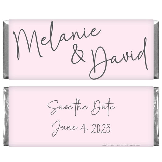 Simple Script Save the Date Candy Bar Wrappers Simple Script Save the Date Candy Bar Wrappers Wedding Favors WS206