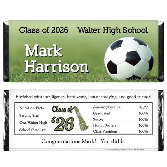 Soccer Graduation Candy Bar Wrapper Soccer Graduation Candy Bar Wrapper Candy Wrappers GRAD232