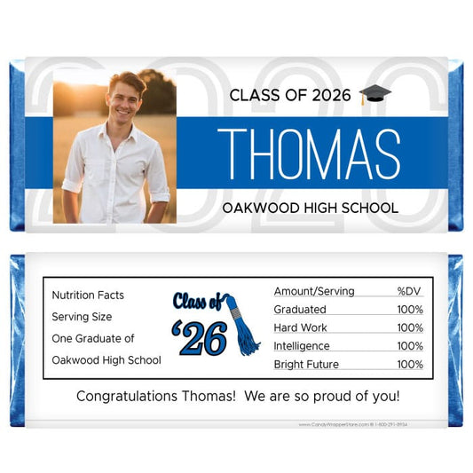 Solid Bar Photo Graduation Candy Bar Wrappers Solid Bar Photo Graduation Candy Bar Wrappers Candy Wrappers GRAD268