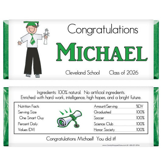Stick Boy Graduation Candy Bar Wrappers Stick Boy Graduation Candy Bar Wrappers Candy Wrappers GRAD203
