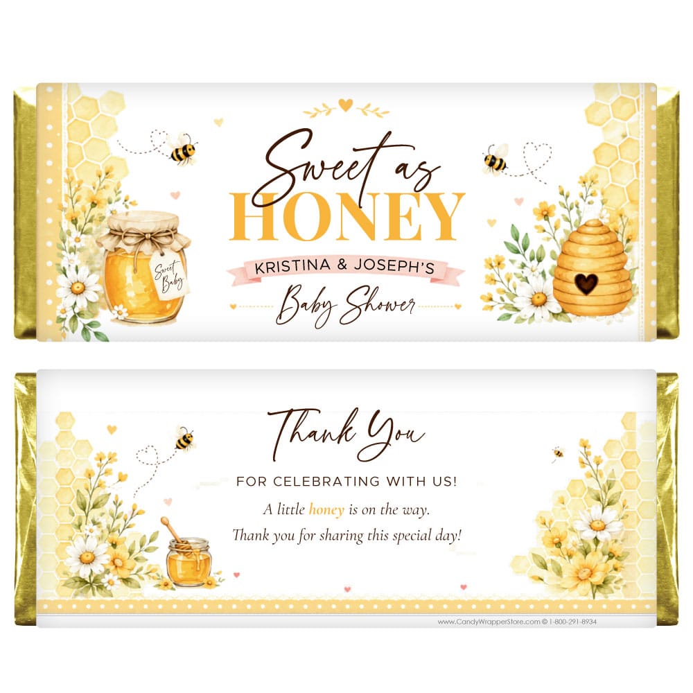 Sweet as Honey Baby Shower Candy Bar Wrappers Sweet as Honey Baby Shower Candy Bar Wrappers Baby & Toddler BS525