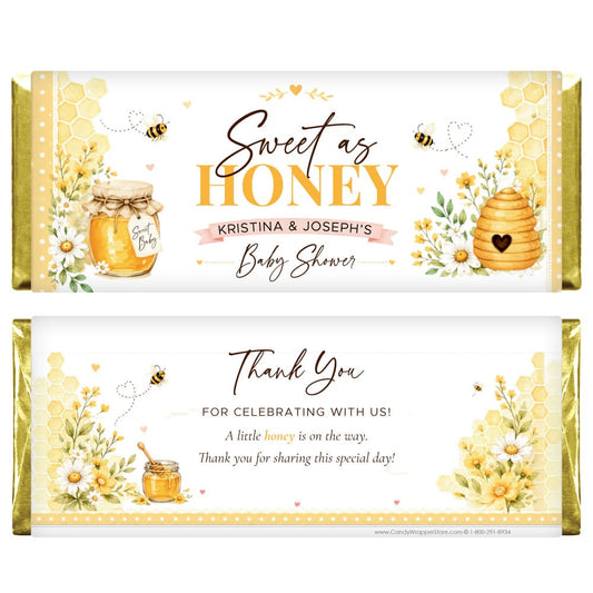 Sweet as Honey Baby Shower Candy Bar Wrappers Sweet as Honey Baby Shower Candy Bar Wrappers Baby & Toddler BS525