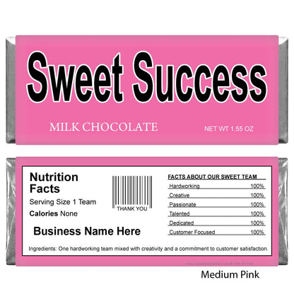 Sweet Success Business Candy Bar Business Candy Bar Wrapper 1.55 oz Candy Bars Candy & Chocolate Candy Wrapper Store