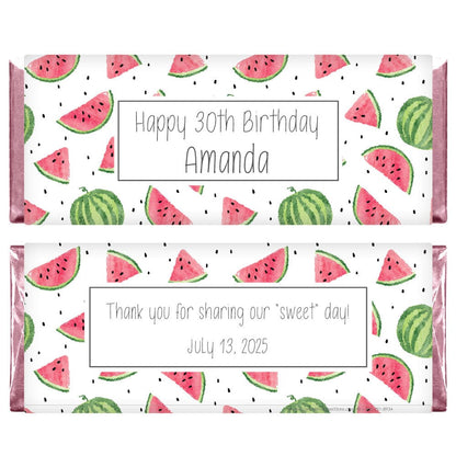 Sweet Watermelons Birthday Candy Bar Wrapper Sweet Watermelons Birthday Candy Bar Wrapper Candy Wrappers BD448