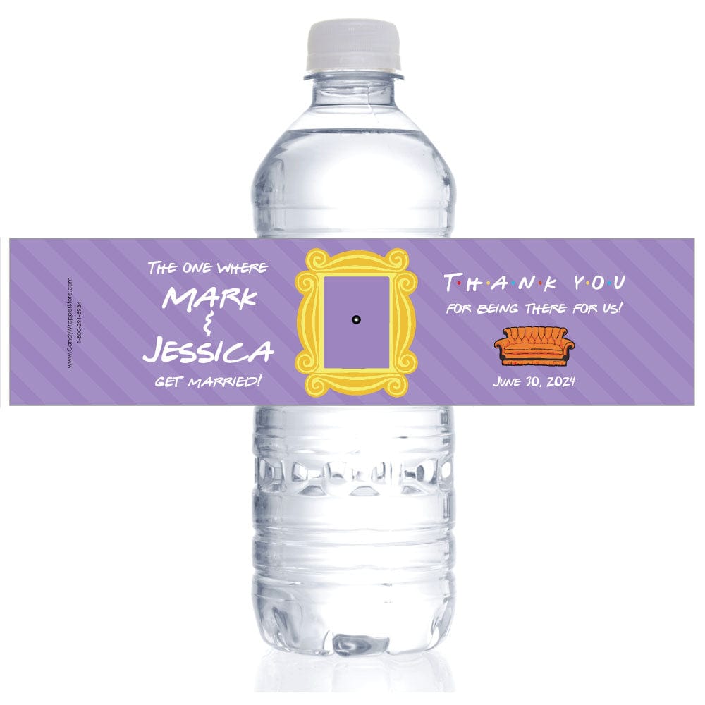 The One Where They Get Married Wedding Water Bottle Label - WBWA435 The One Where They Get Married Wedding Water Bottle Label WA435