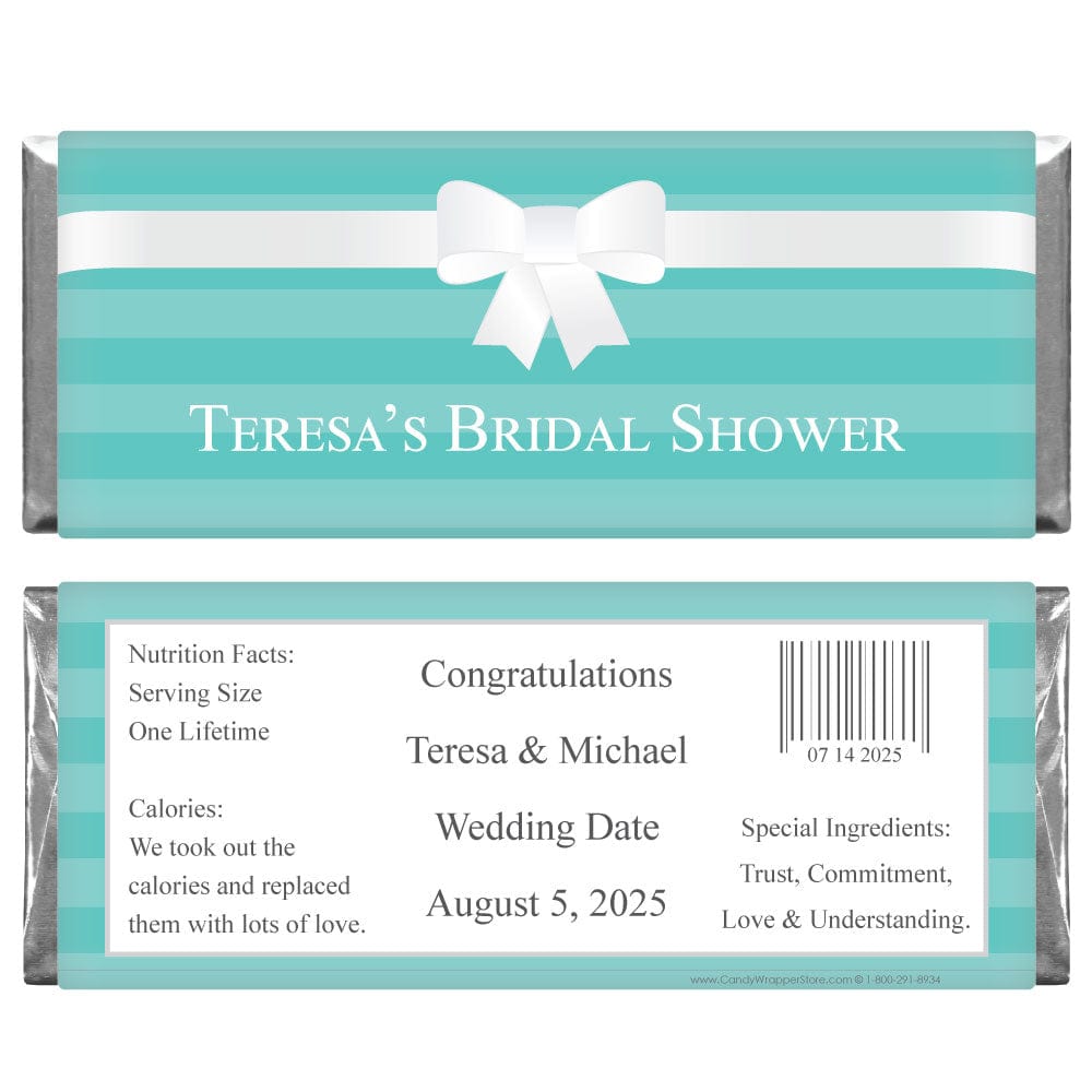 Tiffany Bow Bridal Shower Candy Bar Wrappers WS229