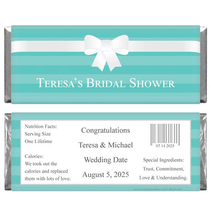 Tiffany Bow Bridal Shower Candy Bar Wrappers WS229