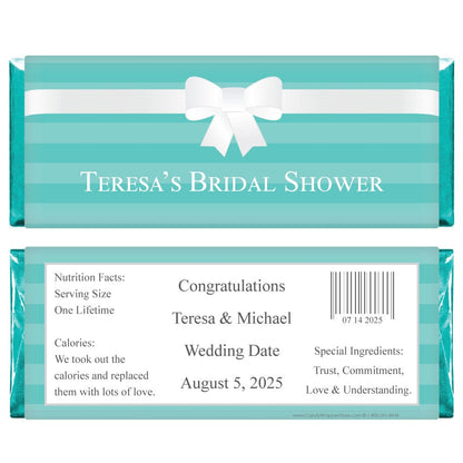 Tiffany Bow Bridal Shower Candy Bar Wrappers WS229