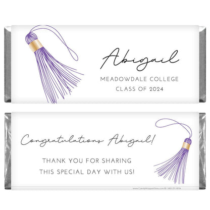 Trendy Tassel 2024 Graduation Candy Bar Wrappers - Grad439 Candy Wrappers Grad439