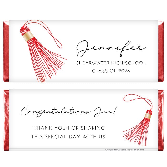 Trendy Tassel 2026 Graduation Candy Bar Wrappers Trendy Tassel 2026 Graduation Candy Bar Wrappers Candy Wrappers Grad439