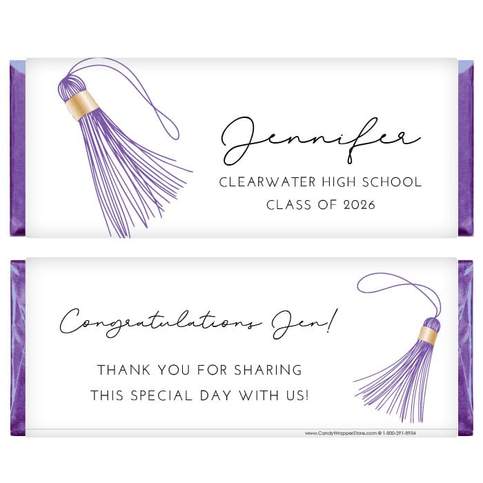 Trendy Tassel 2026 Graduation Candy Bar Wrappers Trendy Tassel 2025 Graduation Candy Bar Wrappers Candy Wrappers Grad439
