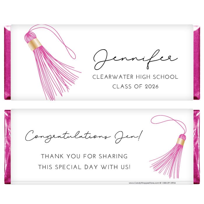 Trendy Tassel 2026 Graduation Candy Bar Wrappers Trendy Tassel 2025 Graduation Candy Bar Wrappers Candy Wrappers Grad439