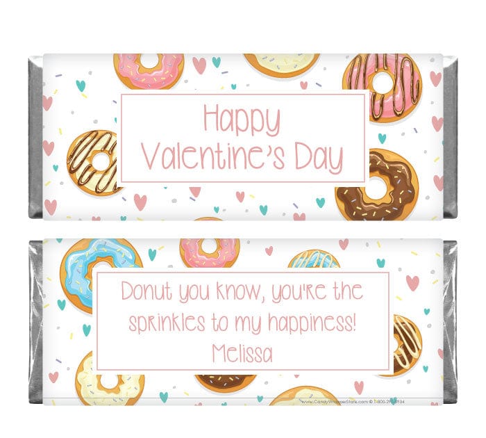 VAL243 - Donuts Valentine's Day Candy Bar Wrappers Anchor Valentine's Day Candy Bar Wrappers Candy Wrapper Store