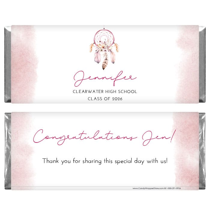 Watercolor Dreamcatcher Graduation Candy Bar Wrappers Watercolor Dreamcatcher Graduation Candy Bar Wrappers Party Favors GRAD427