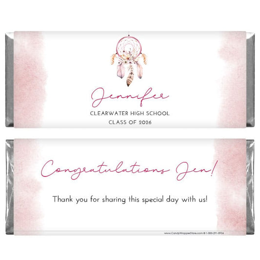 Watercolor Dreamcatcher Graduation Candy Bar Wrappers Watercolor Dreamcatcher Graduation Candy Bar Wrappers Party Favors GRAD427